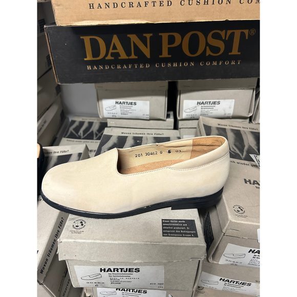 Vintage Hartjes Women's Mary Jane‎ Flat's In Stone Nubuck 30462 - Picture 2 of 4